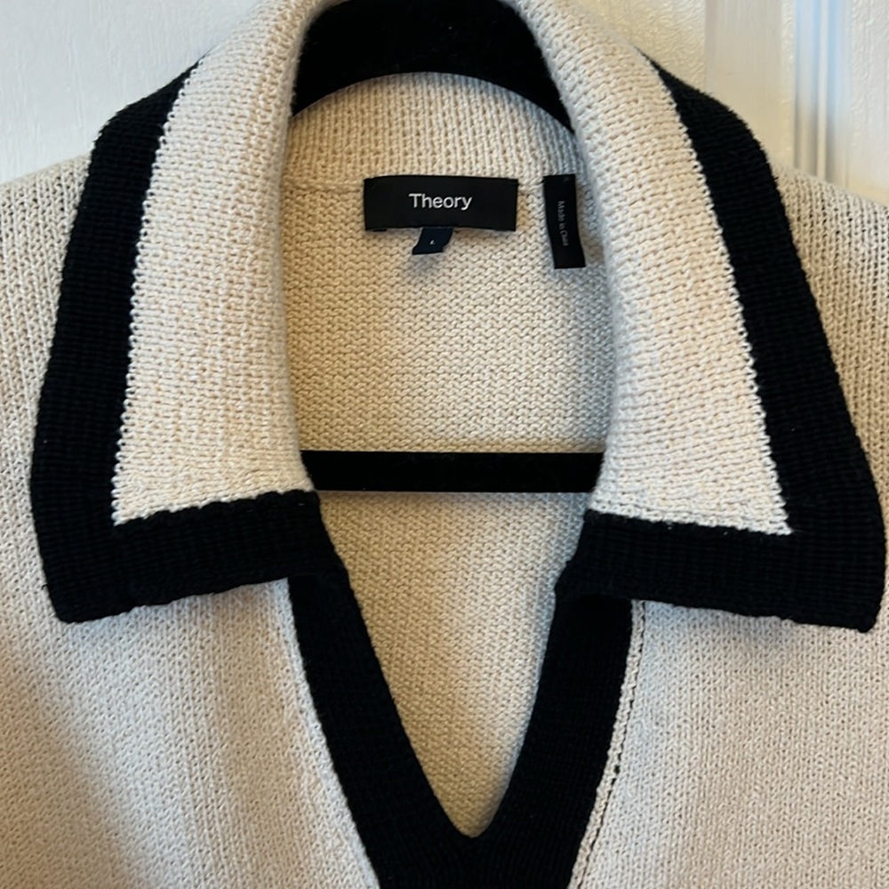 Theory Textured Collared Oversized Pullover - image 7